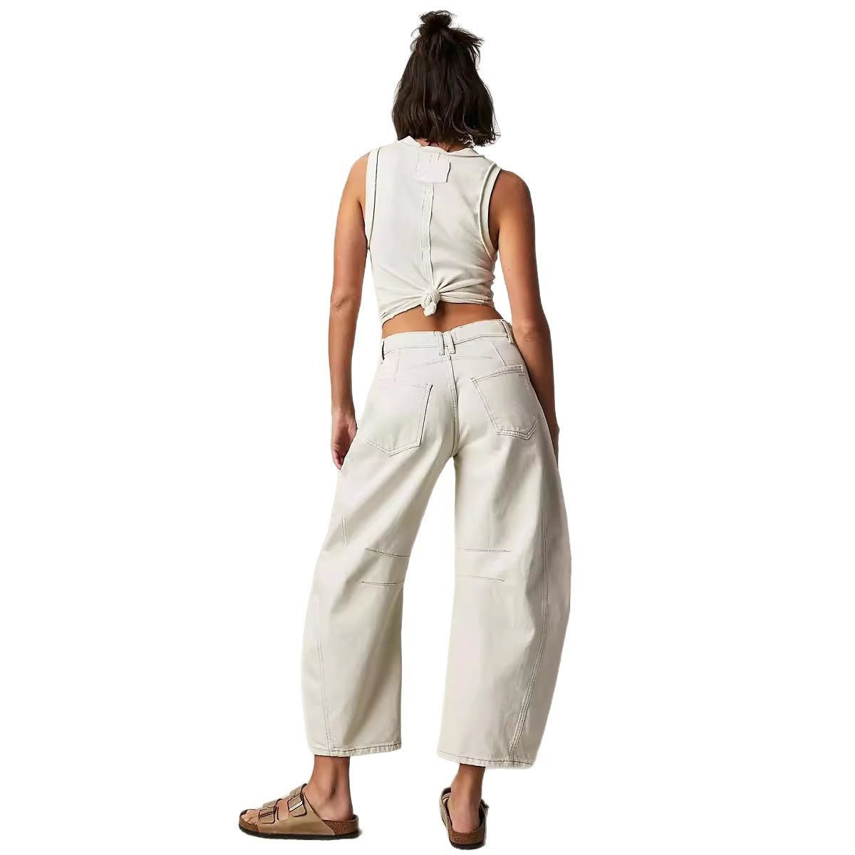 Damen Bequeme und lässige Jeans mit weitem Schnitt Stalluxe