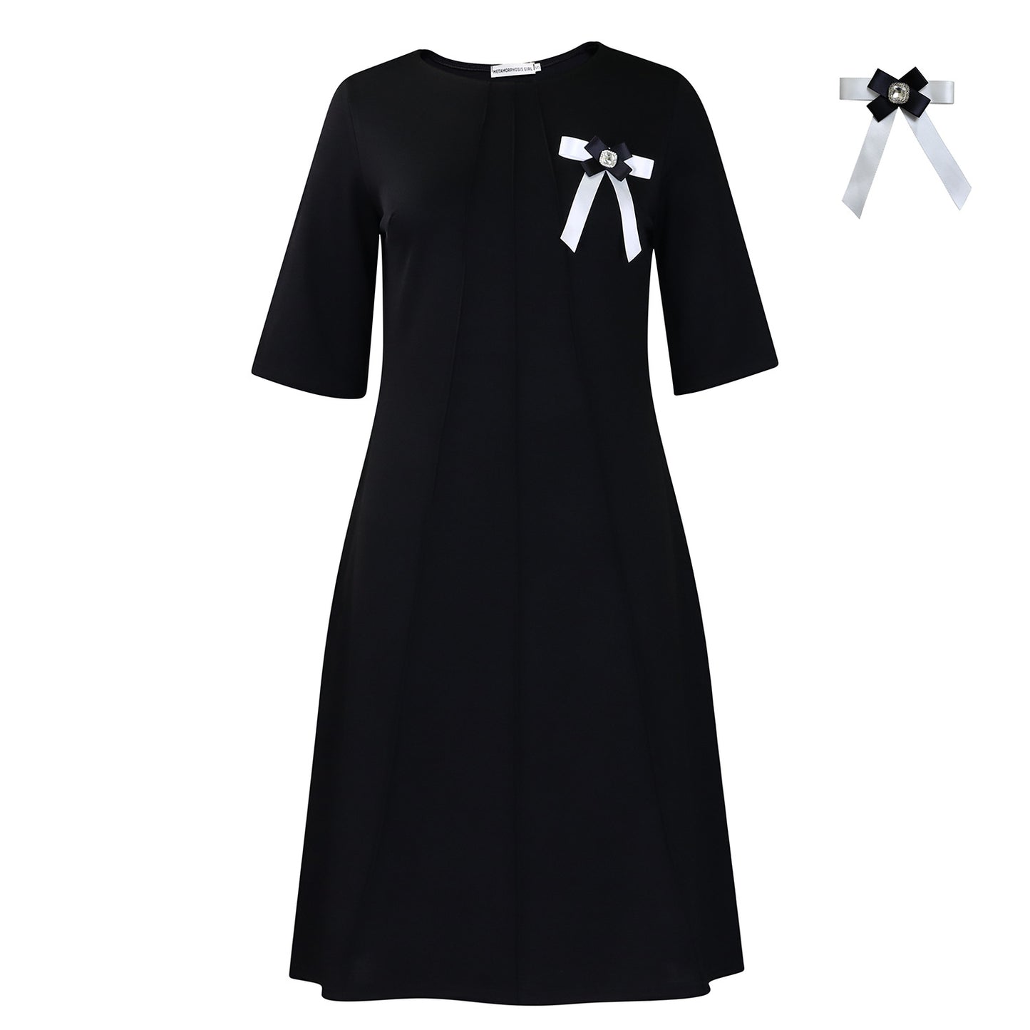 Damen Elegantes Kleid mit dekorativer Schleife Stalluxe