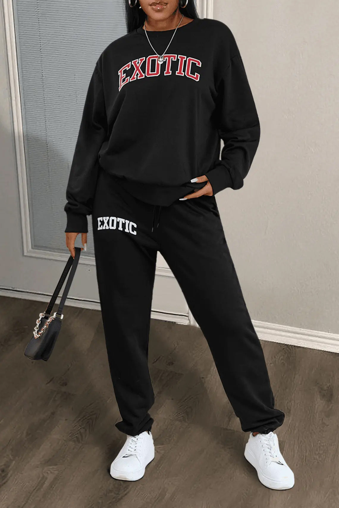 Damen Sportliches Sweatshirt und Jogginghose Set Stalluxe