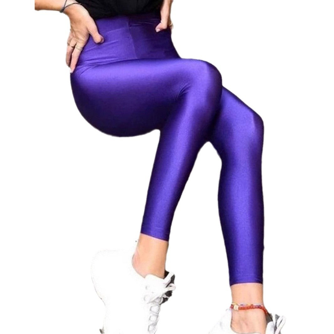 Damen Hochglänzende Fitness-Leggings mit hoher Taille und umfassendem Komfort Stalluxe