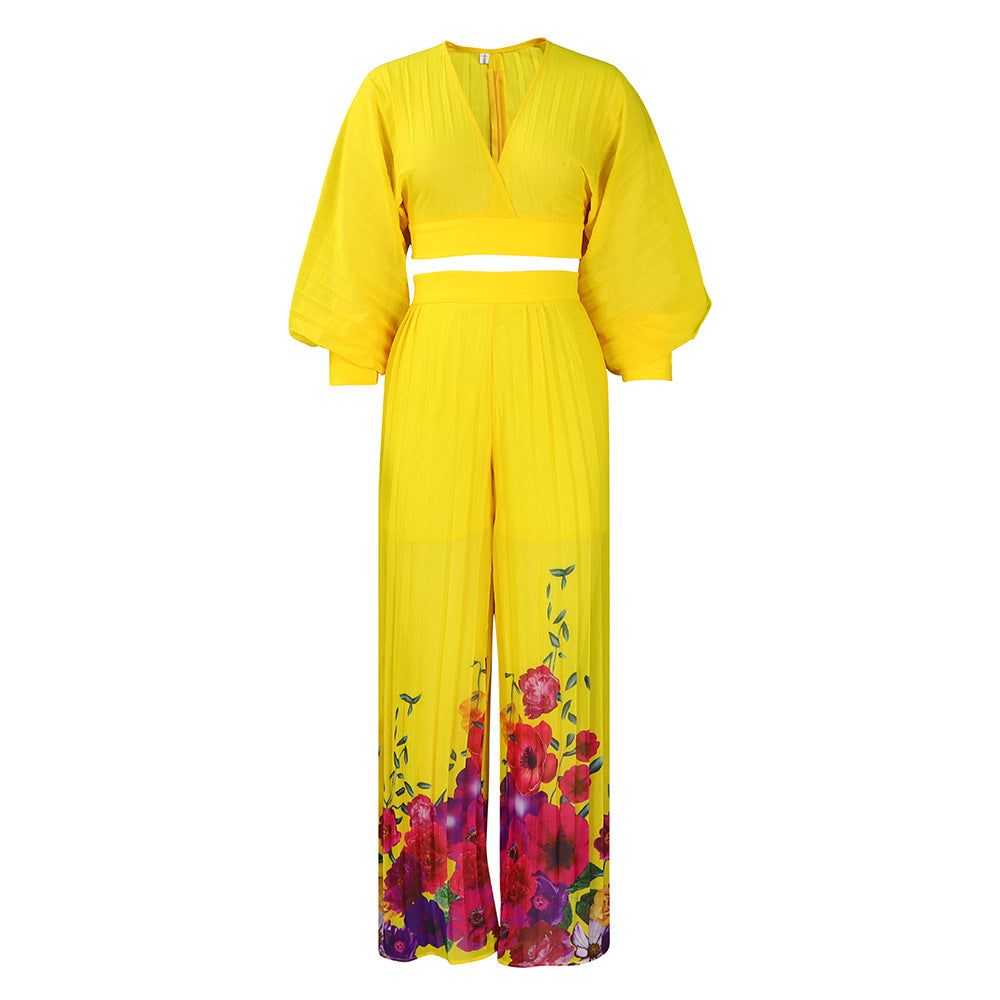 Damen Modischer und luftiger Jumpsuit mit floralem Druck Stalluxe