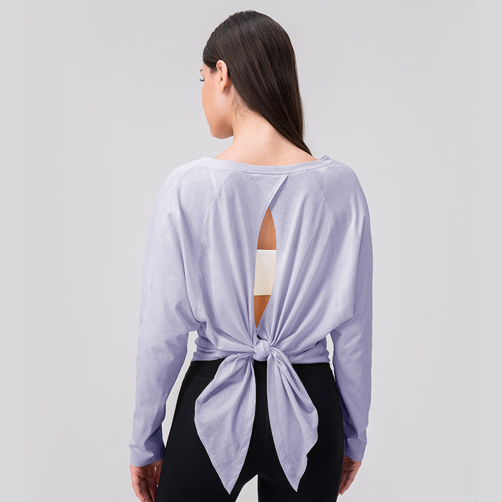 Damen Sportoberteil mit innovativem Rückenknotendesign Stalluxe