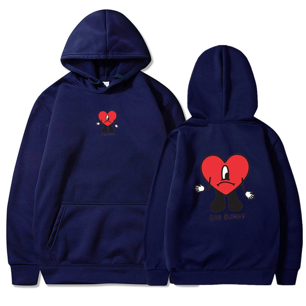 Damen Kapuzenpulli mit kreativem Herzmotiv Stalluxe