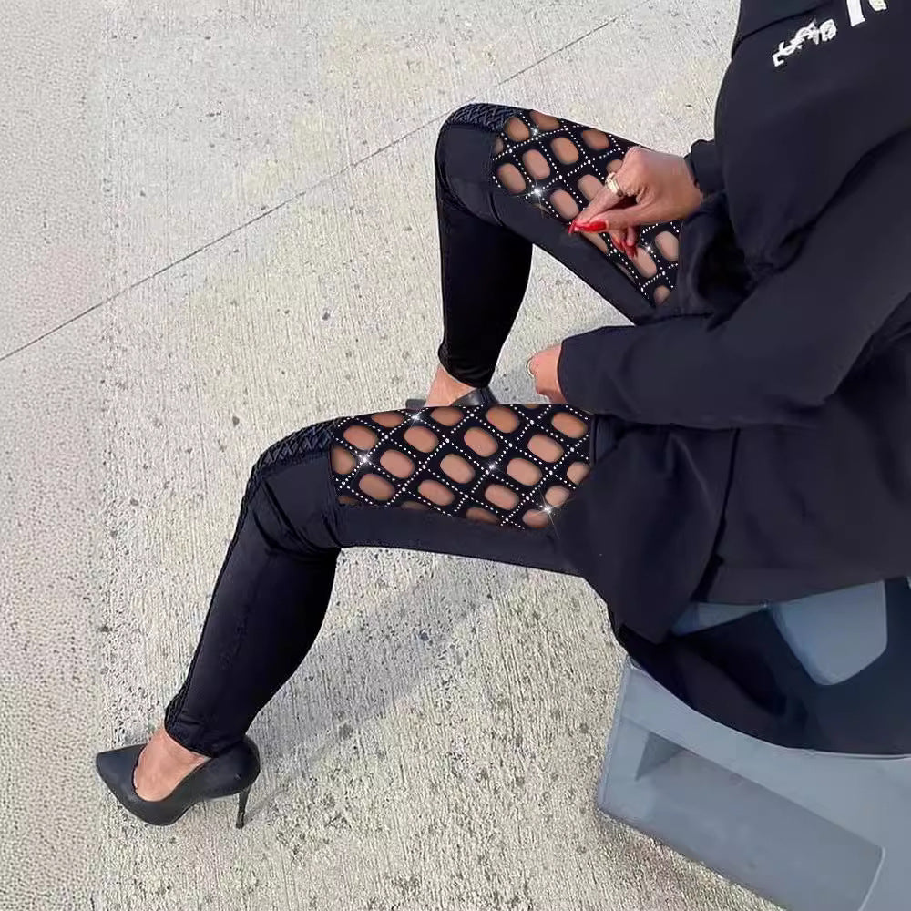 Damen Leggings mit Netzdetails und figurbetonter Passform Stalluxe