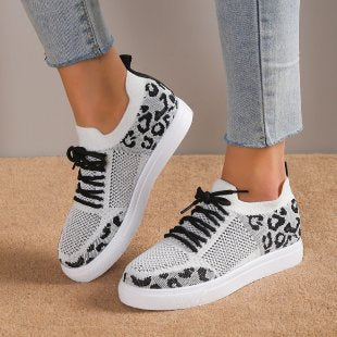 Damen Sneaker mit atmungsaktivem Mesh-Obermaterial und trendigem Tiermuster Stalluxe