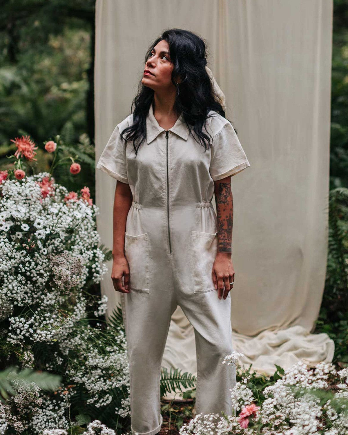 Damen legerer Jumpsuit mit praktischen Taschen und Reißverschluss Stalluxe