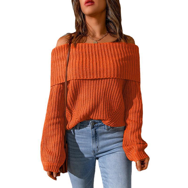 Damen Off-Shoulder Strickpullover Stalluxe
