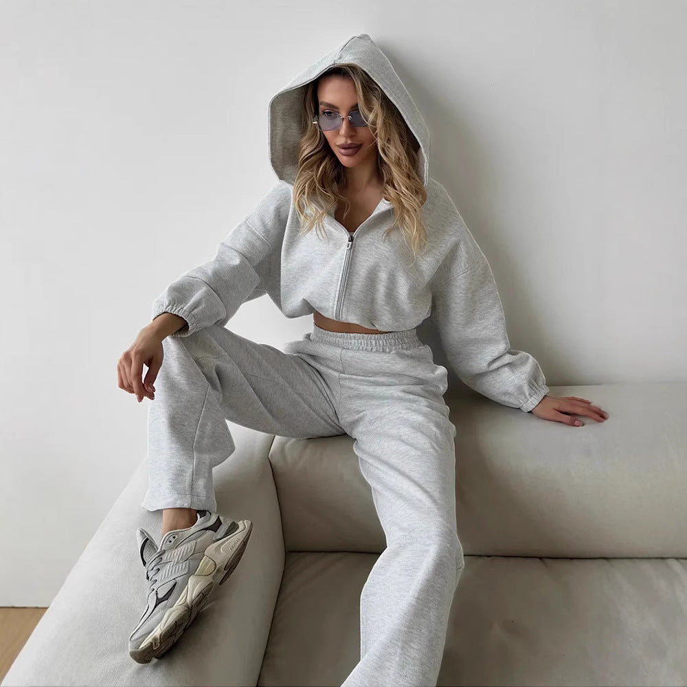 Damencoole Sweatjacke mit weitem Schnitt und lässigen Hosen Stalluxe