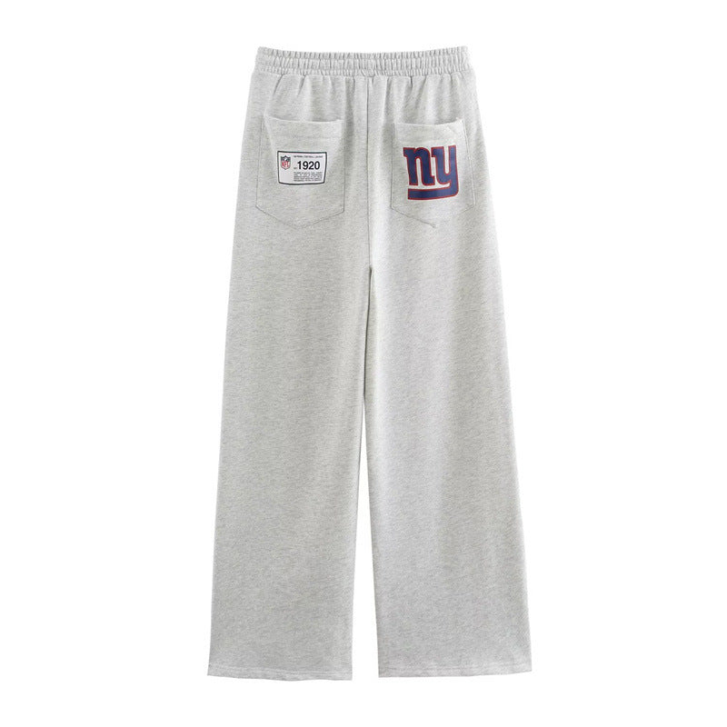 Damen sportlicher cropped Hoodie mit buntem Grafikelement und praktischem Kordelzug Stalluxe