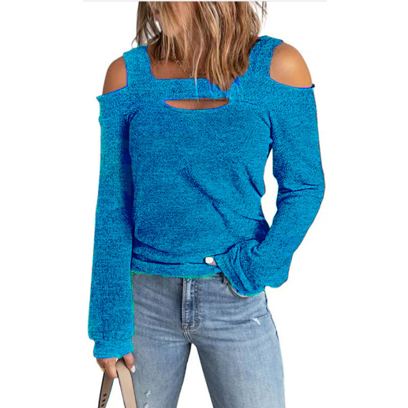 Damen lässiges Langarmshirt mit Cut-Out-Design Stalluxe