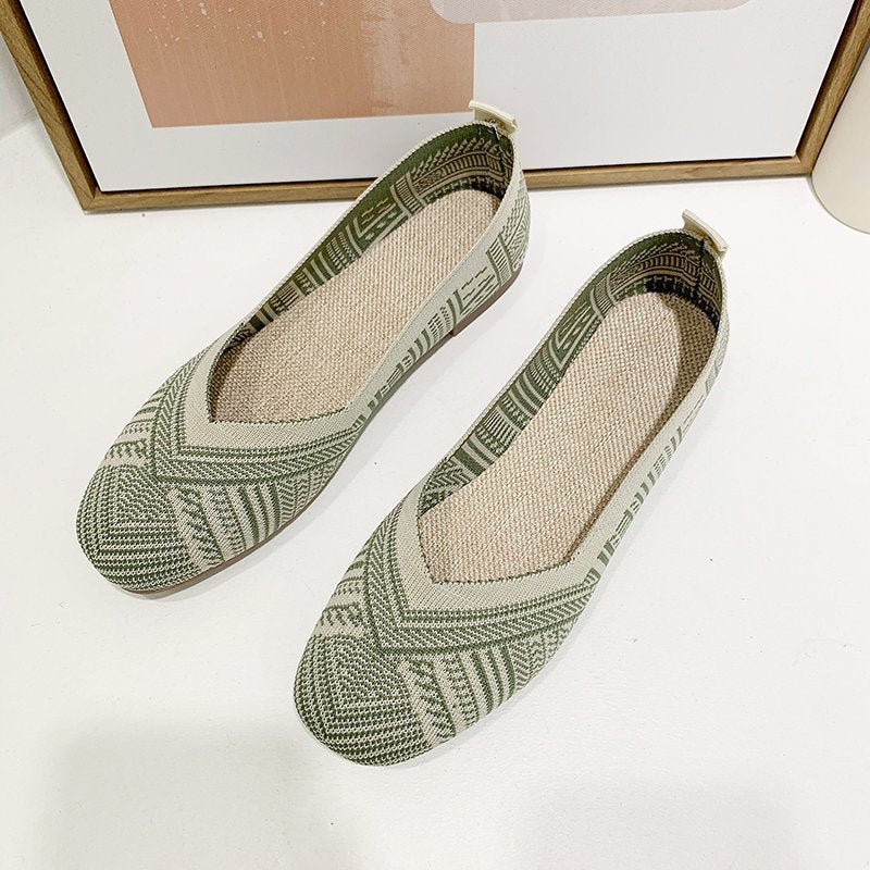 Damen bequeme Textil-Ballerinas mit luftiger Schnittführung und ergonomischem Fußbett Stalluxe