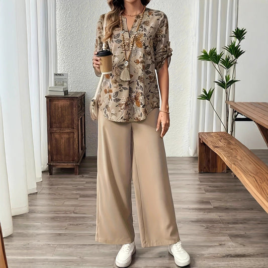 Damen Hemdbluse mit floralem Muster Stalluxe