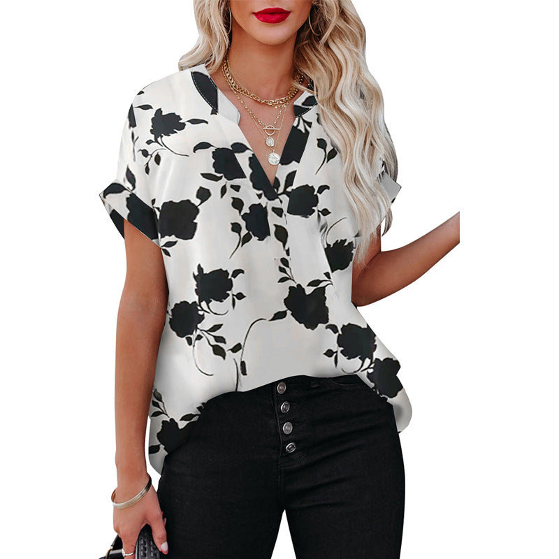 Damen elegante Bluse mit floralem Design und lässigem Schnitt Stalluxe