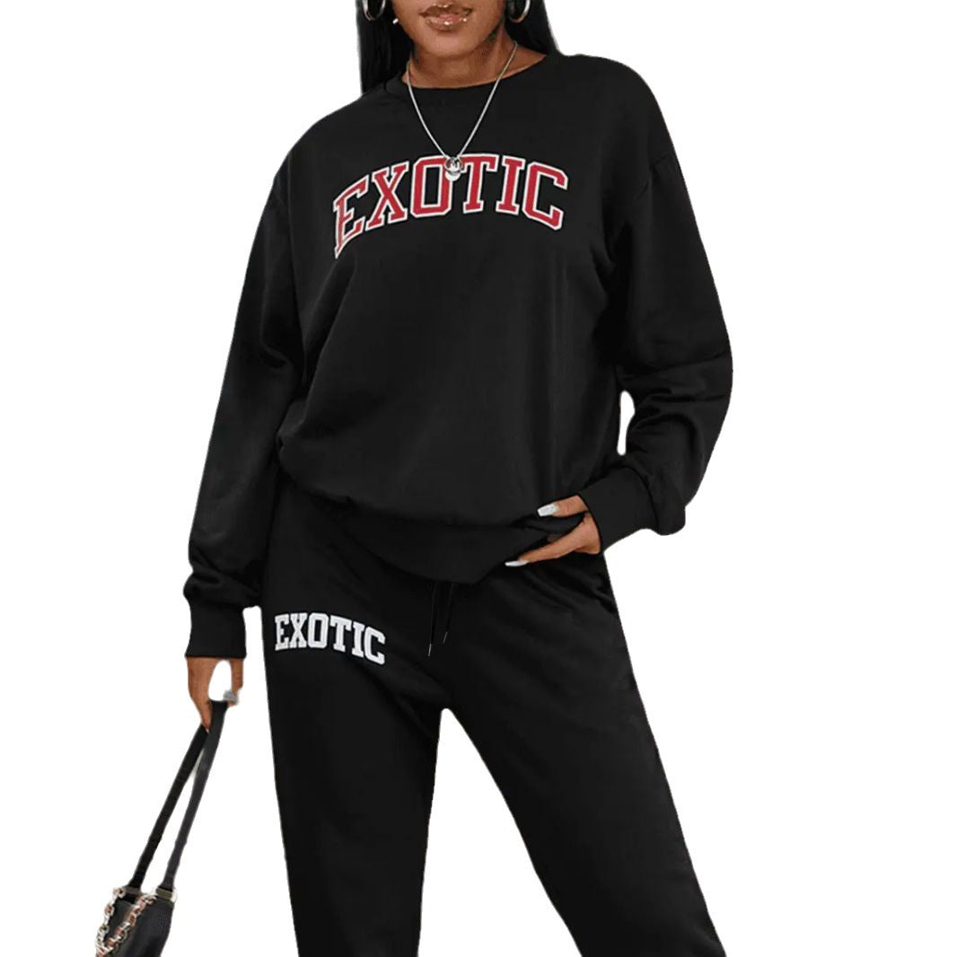 Damen Sportliches Sweatshirt und Jogginghose Set Stalluxe
