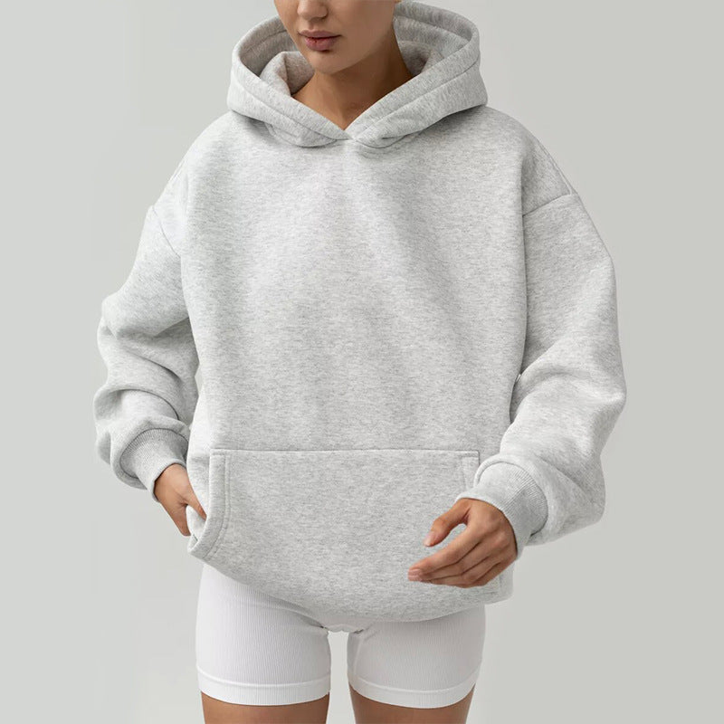 Damen Oversized Hoodie mit praktischem Kangaroo-Taschen-Design Stalluxe