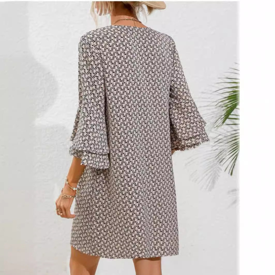 Damen Strandkleid mit voluminösen Ärmeln Stalluxe