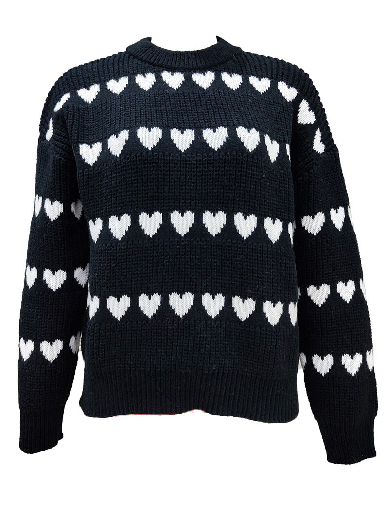 Damen Strickpulli mit Herzmuster Stalluxe