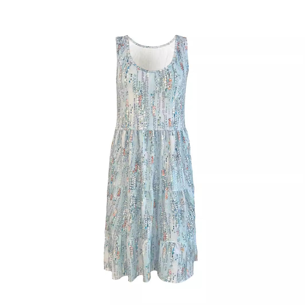 Damen Bohemian Stil Gestuftes Sommerkleid Stalluxe