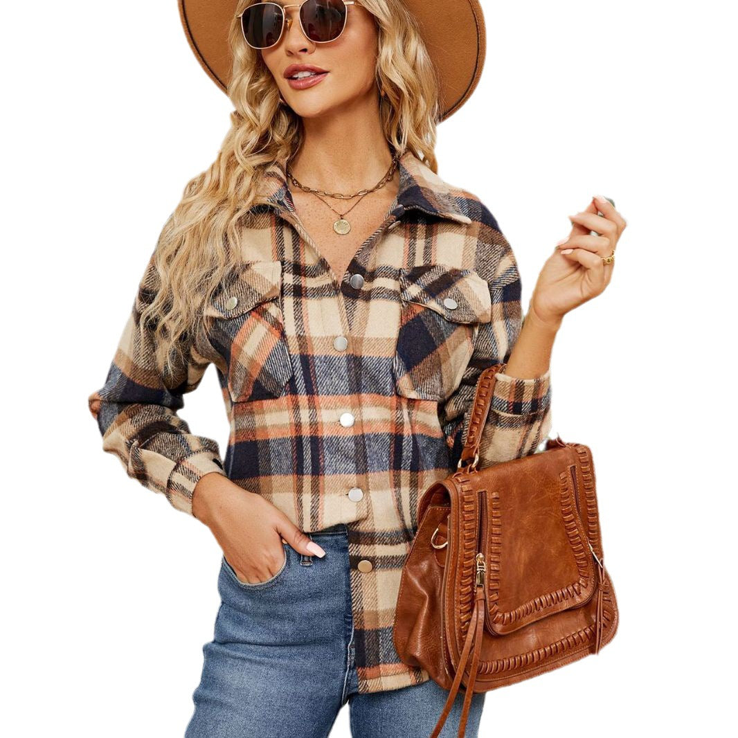 Damen Karo Overshirt aus weichem Flanell Stalluxe