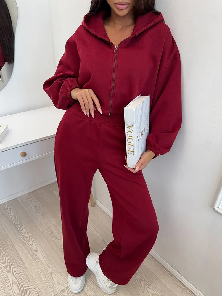Damencoole Sweatjacke mit weitem Schnitt und lässigen Hosen Stalluxe