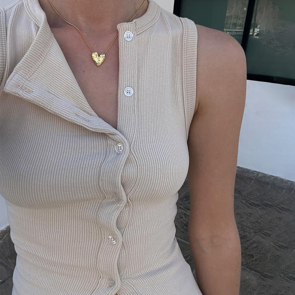 Damen Maxikleid mit Knopfleiste und elegantem Schnitt Stalluxe