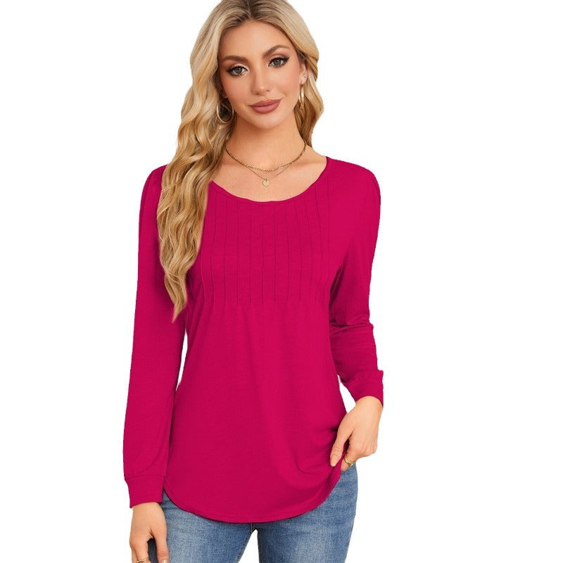 Damen elegante und bequeme Bluse mit Rippenstruktur Stalluxe
