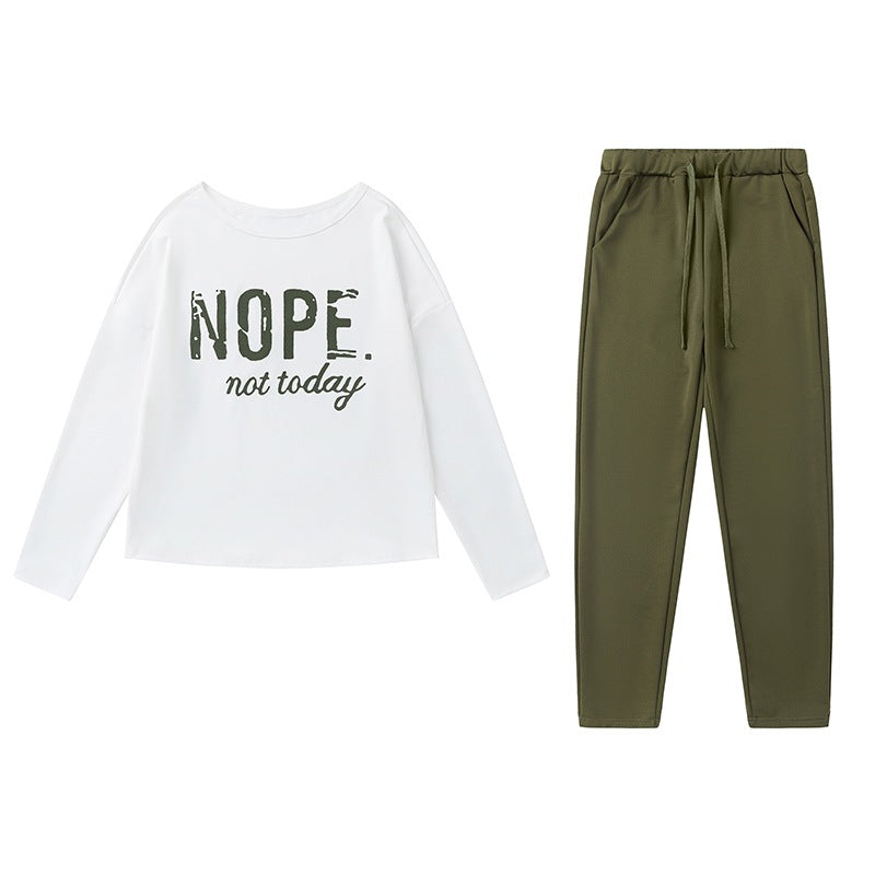 Damen Lässiges Freizeit-Set mit lässigem Langarmshirt und komfortabler Jogginghose Stalluxe