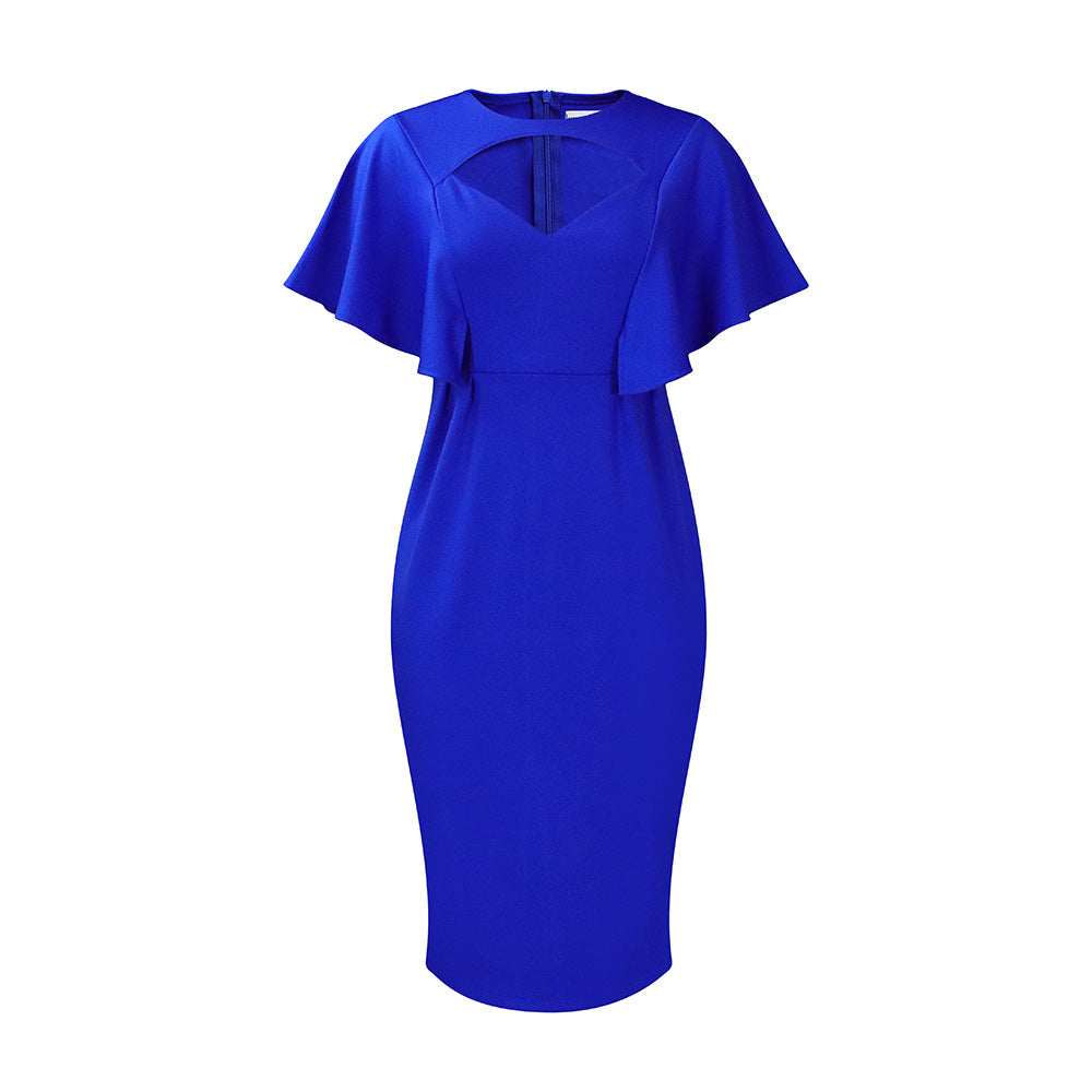 Damen Etuikleid mit Volumenärmeln und Cut-Out-Details Stalluxe