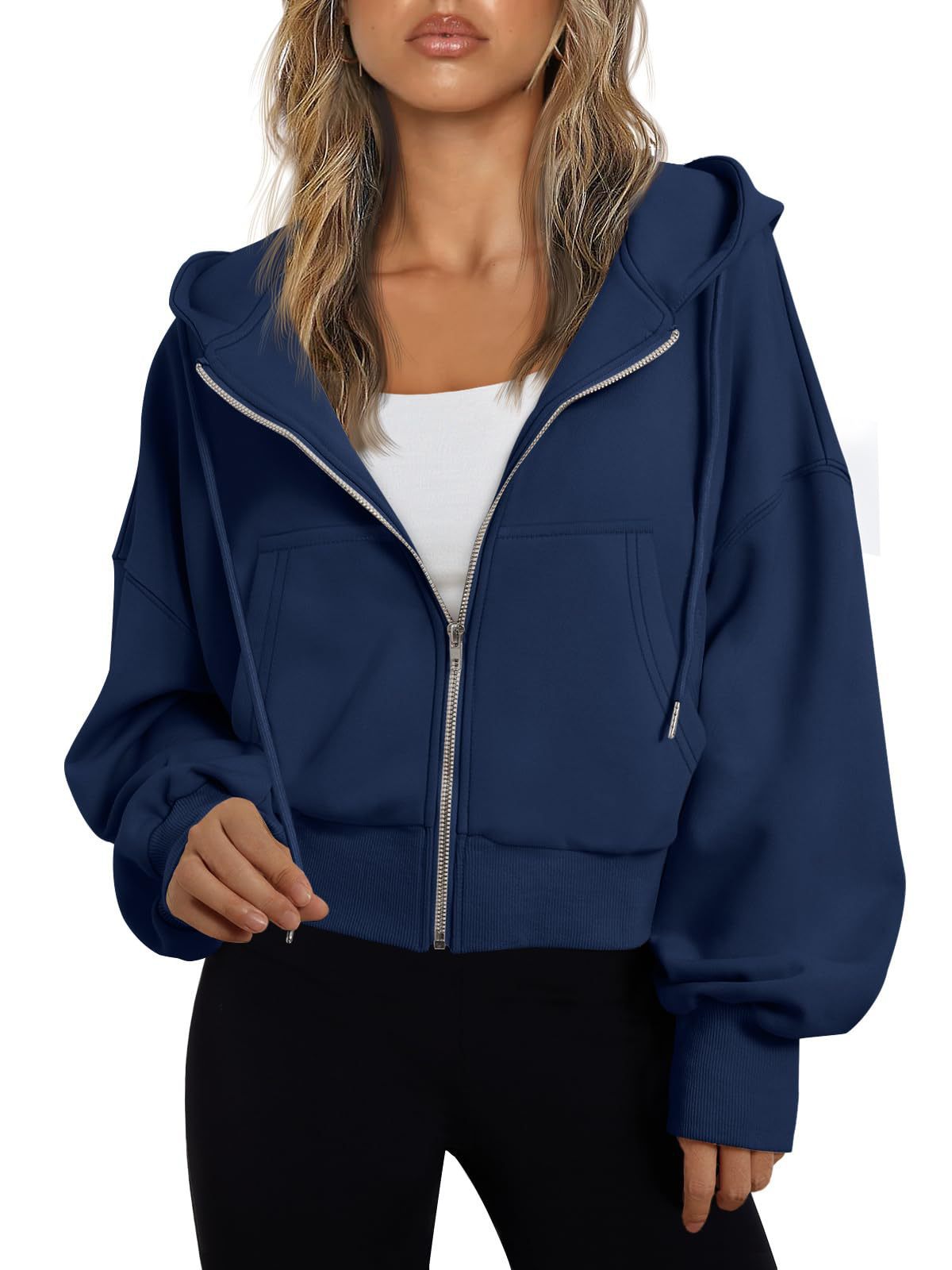 Damen modischer Kapuzenpullover mit lässigem Schnitt und praktischen Taschen Stalluxe