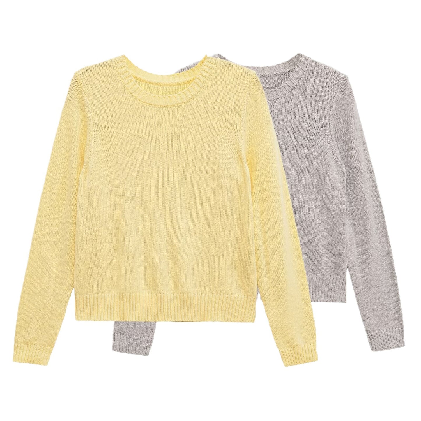 Damen Gemütlicher Feinstrickpullover mit Rundhalsausschnitt und zeitlosen Details Stalluxe