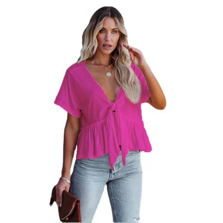 Damen Bluse mit lässigem Schnitt und Raffungen Stalluxe