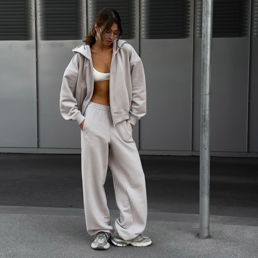 Damen lässiger Oversize Sweatanzug mit kapuze und weitem Schnitt Stalluxe