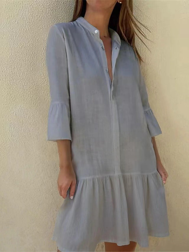 Damen Hemdkleid mit Rüschen Stalluxe