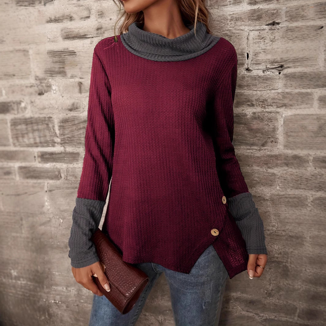 Damen Pullover mit modischem Kragen Stalluxe