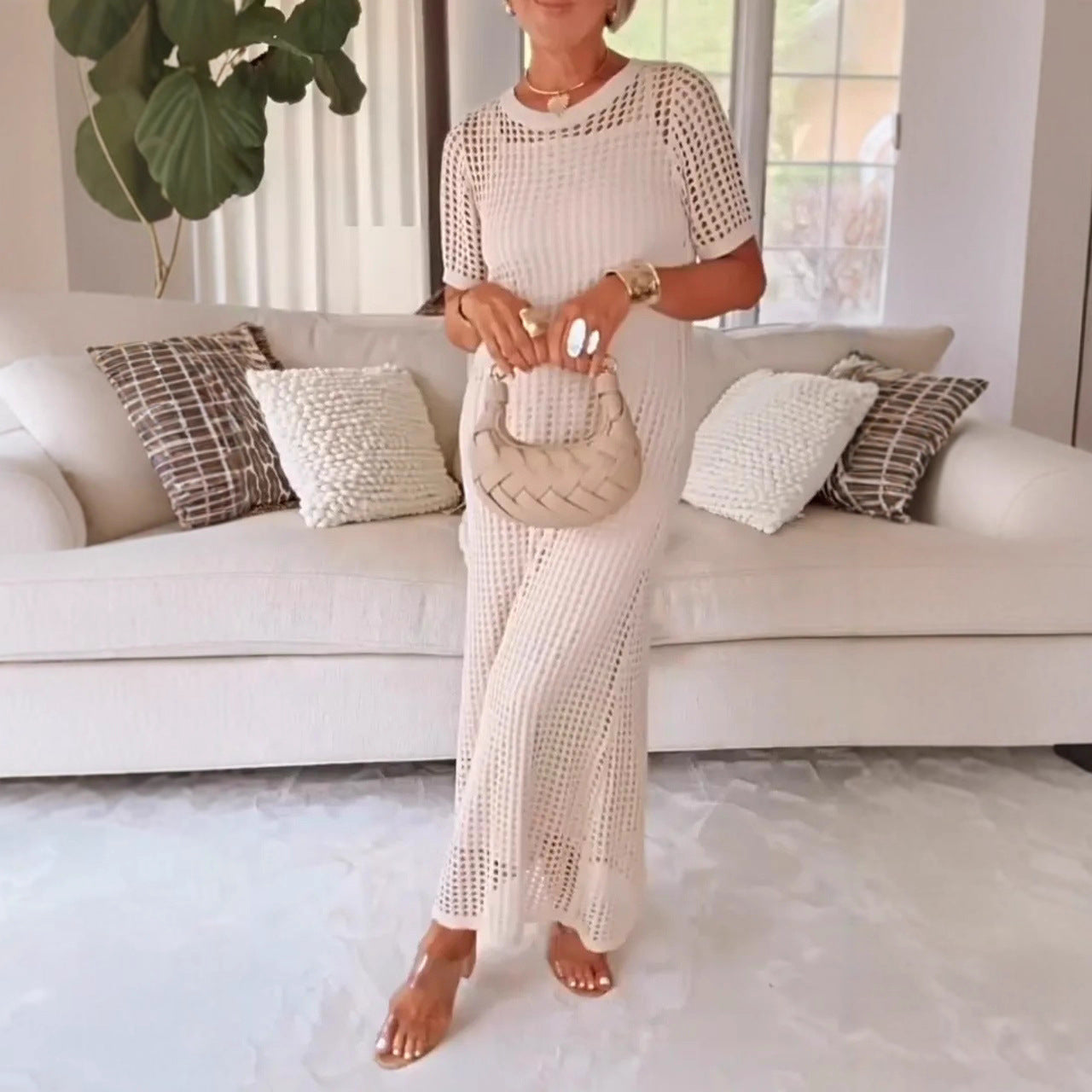 Women's Elegant Mesh Maxi Dress Stalluxe