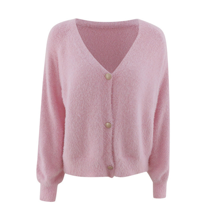 Damen Großer Strickpullover mit eleganten Knopfdetails Stalluxe