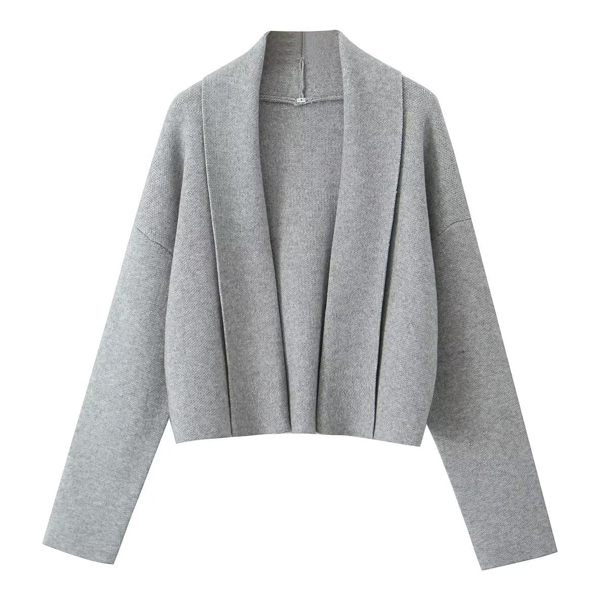 Damen lässige Strickjacke mit offenem Design und V-Ausschnitt Stalluxe