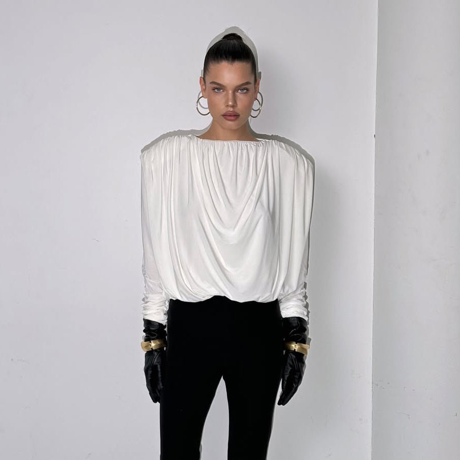 Damen Bodysuit mit eleganten Drapierungsdetails Stalluxe