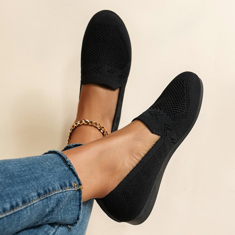 Damen Bequeme Slip-On Ballerinas mit atmungsaktivem Obermaterial Stalluxe