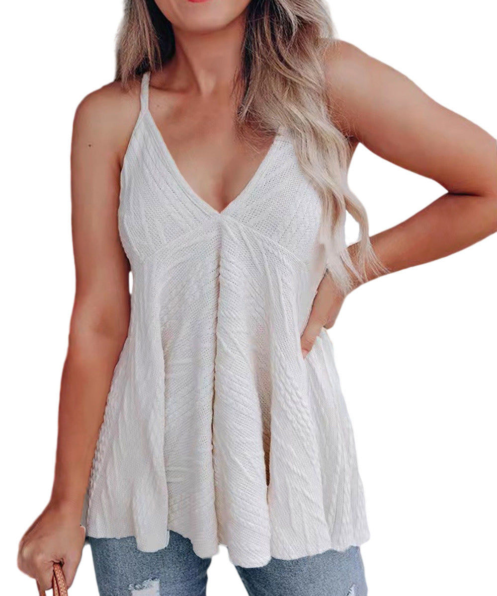 Damen lässiges Volant-Top mit V-Ausschnitt Stalluxe