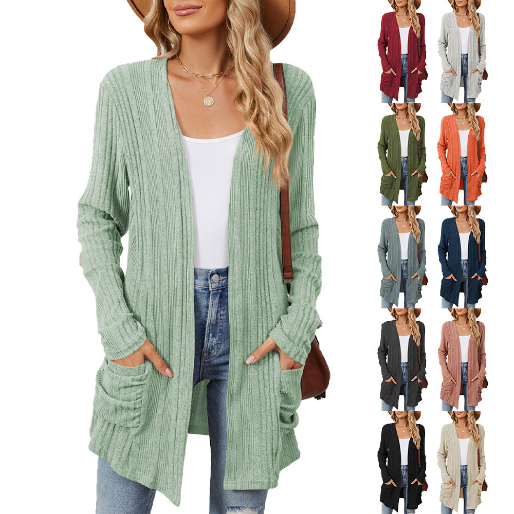Damen lässiger Strickcardigan Stalluxe
