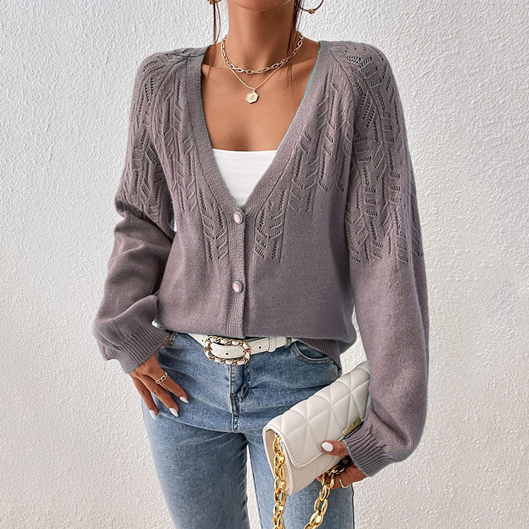 Damen Strickjacke mit filigranem Muster Stalluxe