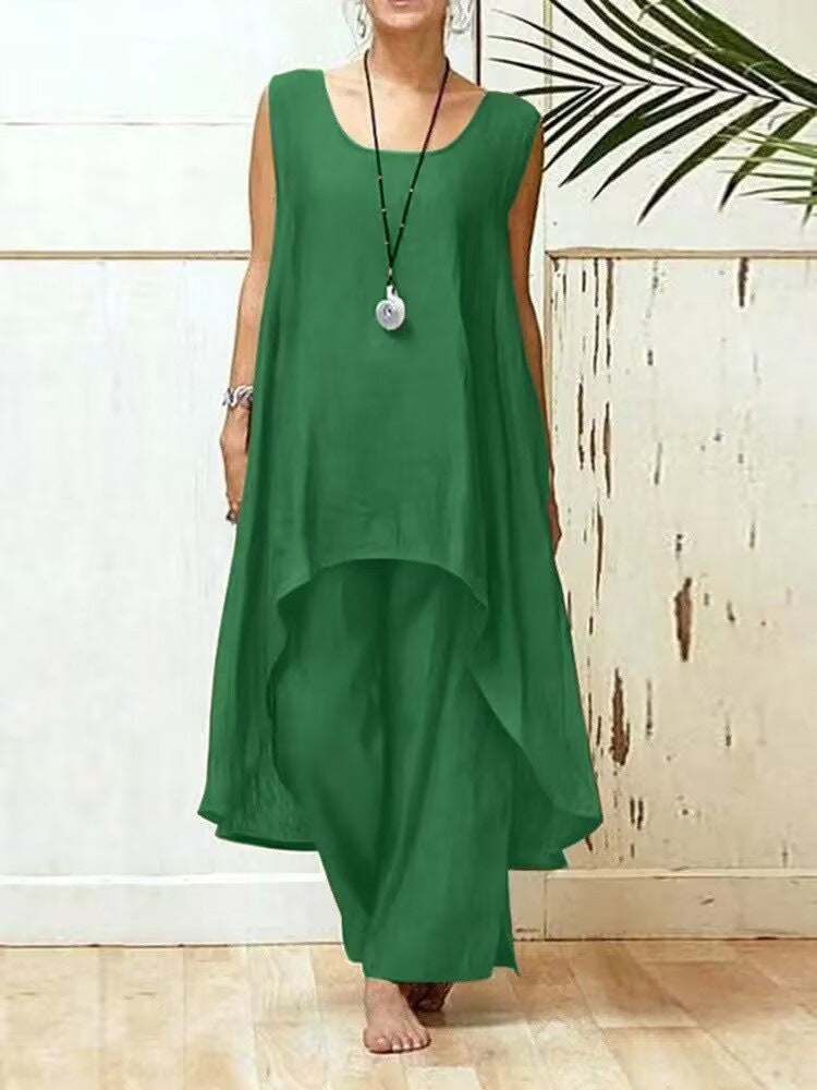Women's Flowy Tunic Maxi Jumpsuit Stalluxe
