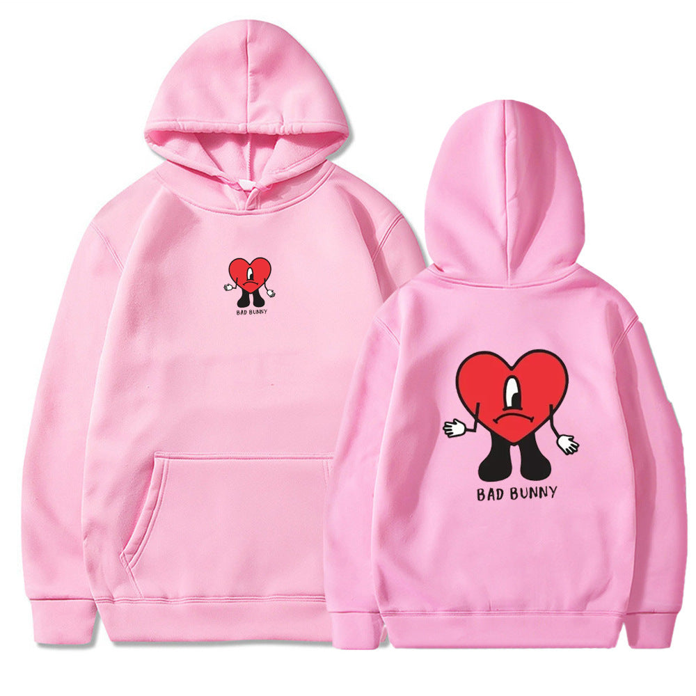 Damen Kapuzenpulli mit kreativem Herzmotiv Stalluxe