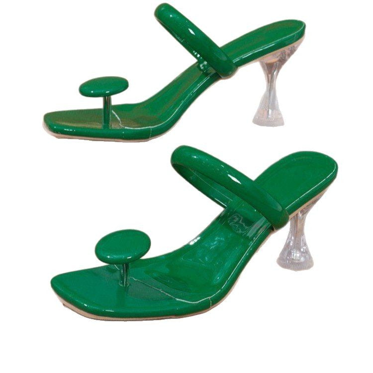 Damen elegante Sandalen mit transparentem Absatz und modischem Design Stalluxe