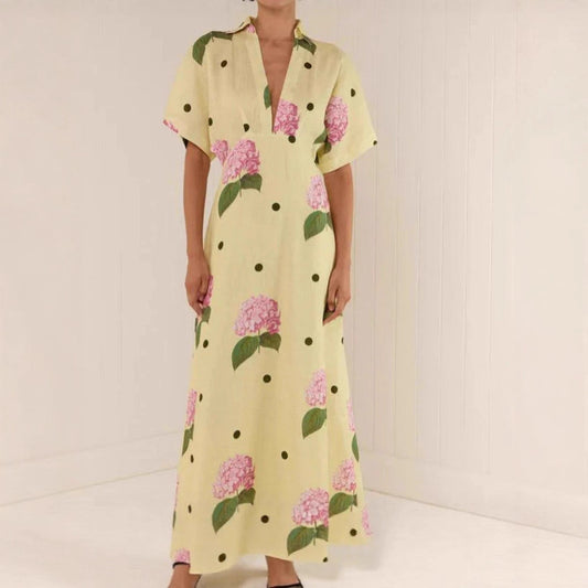 Damen Maxi-Kleid mit floralem Druck Stalluxe