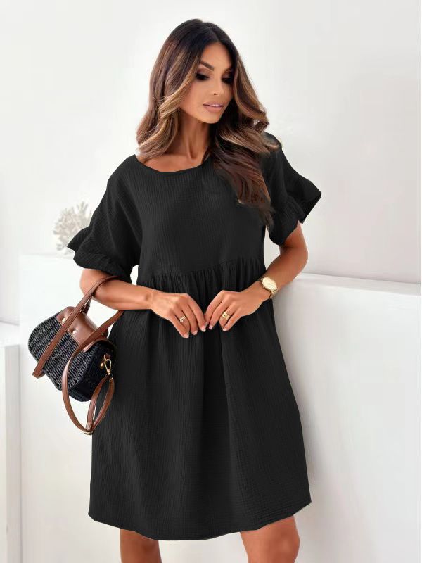 Damen Freizeitkleid im lockeren Schnitt aus leichtem Material Stalluxe