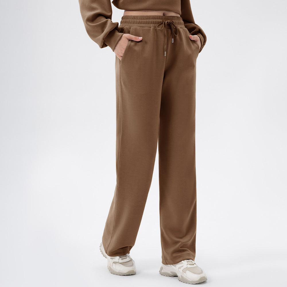 Damen Bequeme Jogginghose mit seitlichen Eingrifftaschen und verstellbarem Bund Stalluxe