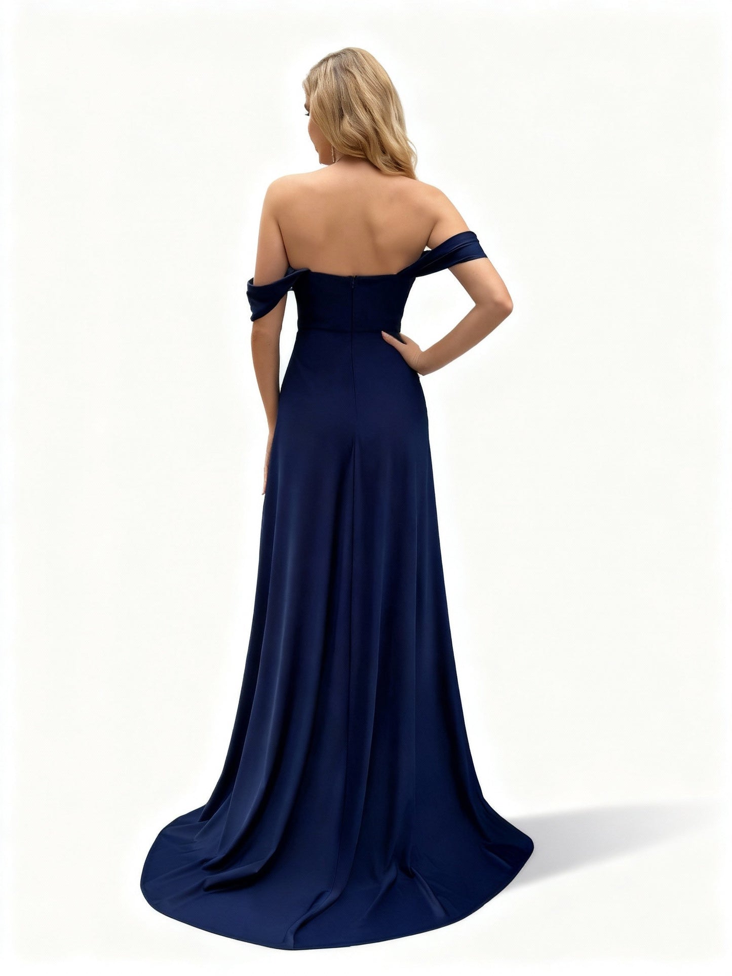 Stalluxe | Rückenfreies Brautjungfernkleid mit Hohem Schlitz L