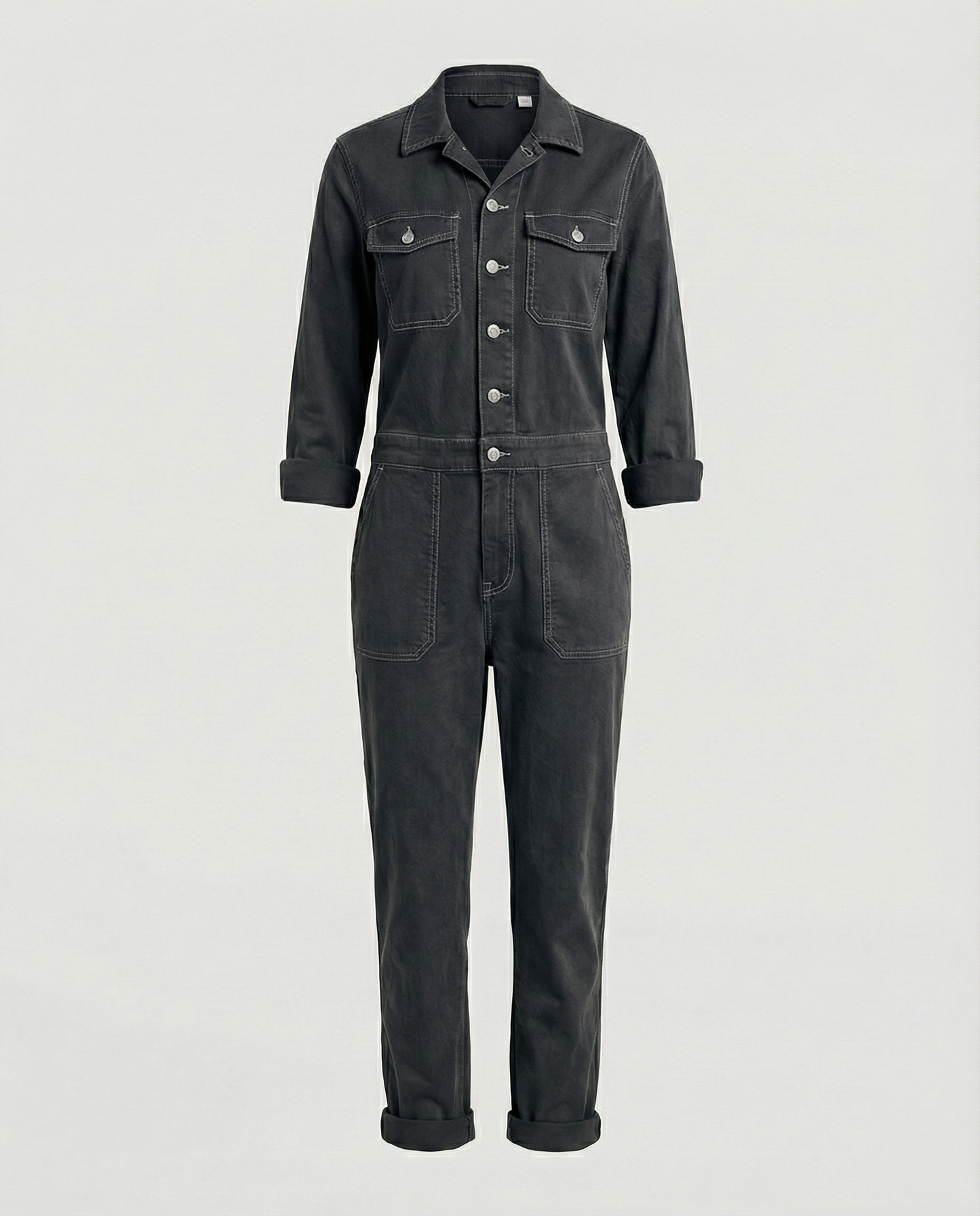 Stalluxe | Lässiger Utility Jumpsuit Damen Schwarz